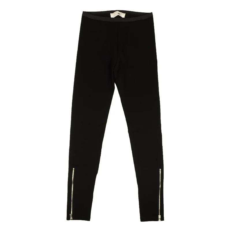 Black Viscose CR Metal Zip Detail Legging