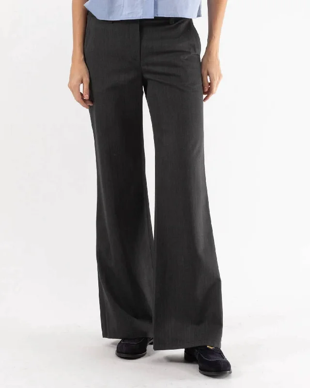 Howard Pant In Dark Charcoal Grey