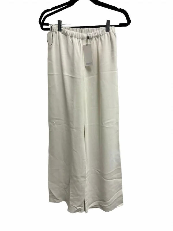 Women's Pull On Wide Pant In White