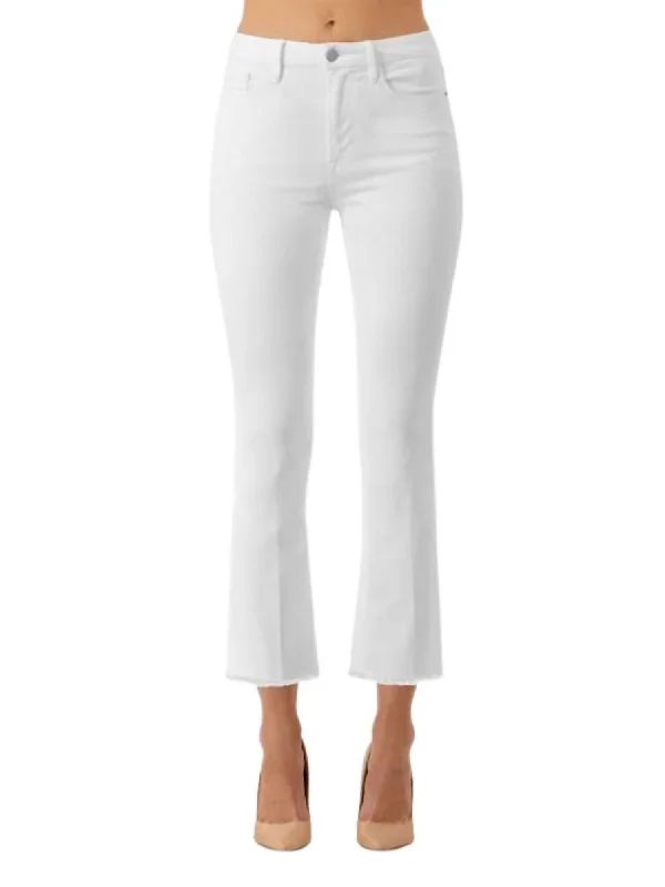 Women's Starlet Boot Crop Jeans In White