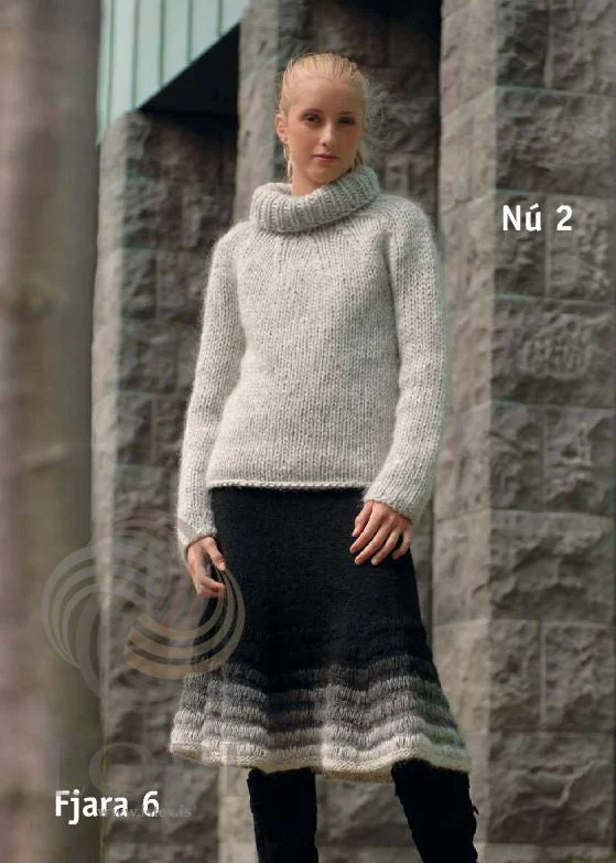 Cropped Women's Angora Blend Sweaters for a Trendy LookNú (Now) Women Wool Sweater Grey