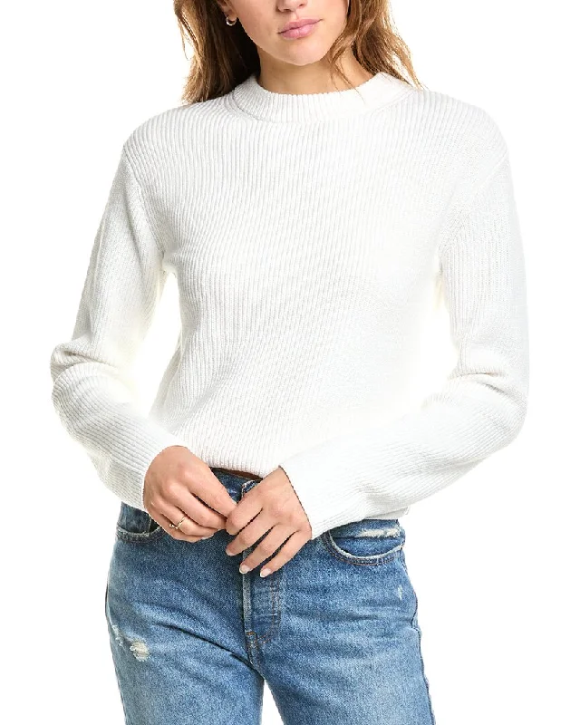 Cropped Women's Angora Blend Sweaters for a Trendy LookVince Rib Sweater