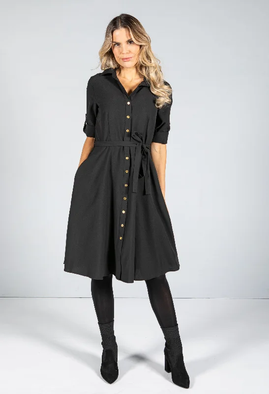 Lace - Embellished Women Dress for an Elegant and Sophisticated AppearanceButton Down Collar Dress