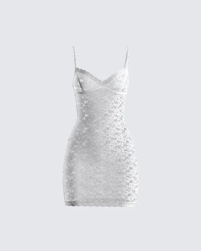 Wrap - Style Women Dress with Adjustable Fit for All Body TypesCaterina White Lace Mini Dress