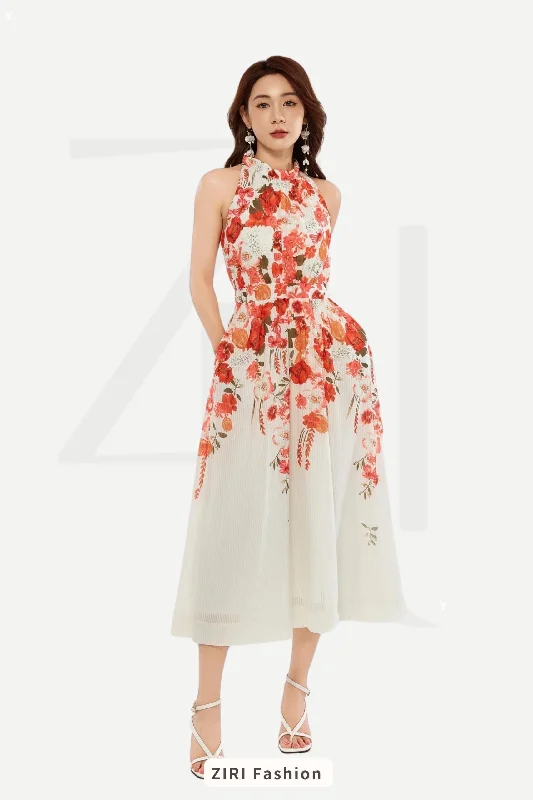 Shift Women Dress with a Simple and Classic Design for Everyday WearDaisy Pleated Floral Dress