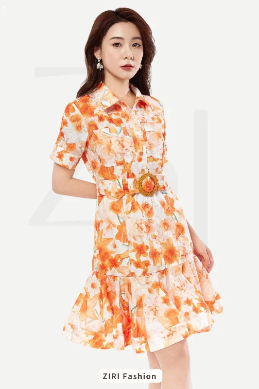 Off - the - Shoulder Women Dress for a Romantic and Feminine LookMonet A-line Floral Dress