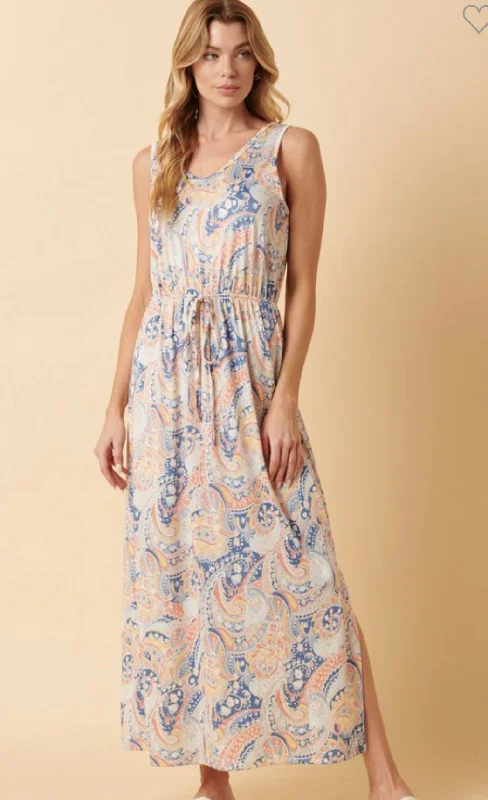 Backless Women Dress for a Sexy and Alluring Look at Evening EventsPaisley Maxi Dress