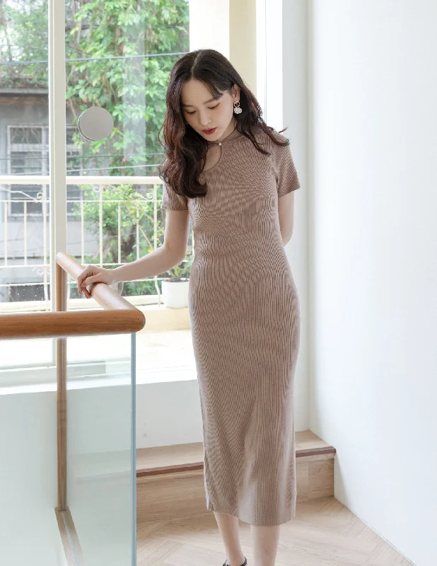 Ruffled Women Dress with Multiple Layers for a Playful and Girly StylePauline Dress in Taupe