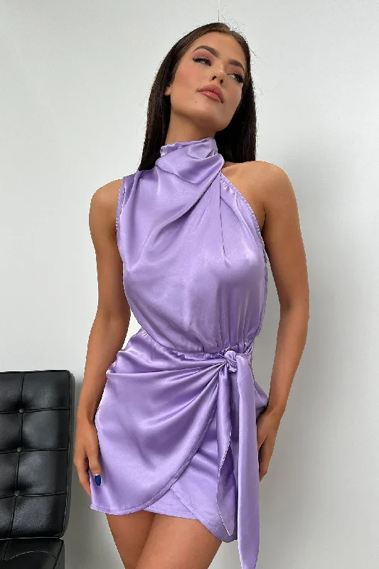 Mermaid - Style Women Dress with a Fitted Silhouette for Special OccasionsSantorini Mini Dress - Lilac