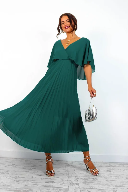 Little Black Women Dress with Sequins for a Glamorous Night OutTimeless - Forest Pleated Maxi Dress