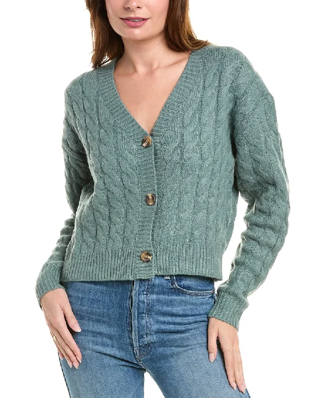 Button - Down Women's Shetland Wool Sweaters in Traditional PatternsAiden Cardigan