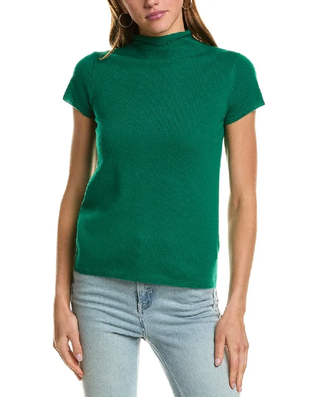 Open - Front Women's Cardigan - Style Mohair SweatersInCashmere Turtleneck Cashmere T-Shirt