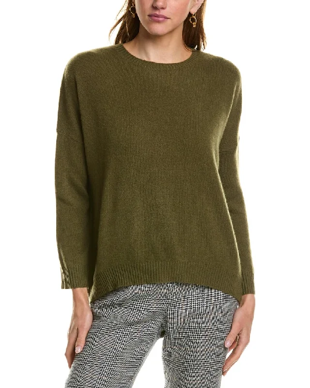 High - Low Hem Women's Cashmere - Blended SweatersKier + J Dropped-Shoulder Dolman Cashmere Sweater