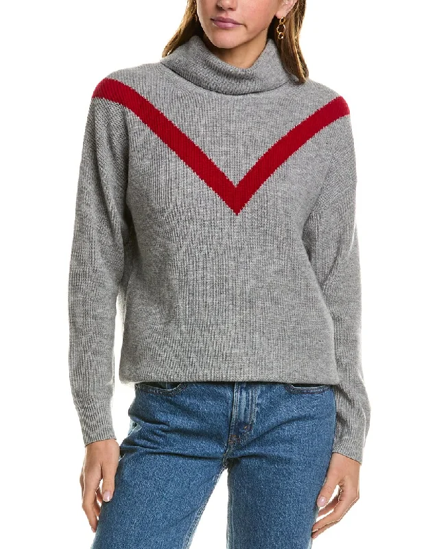 Plus Size Women's Belted Cable Knit SweatersKier + J Turtleneck Wool & Cashmere-Blend Sweater