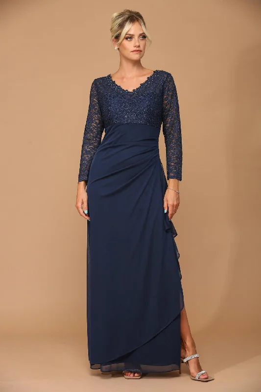 Off - the - Shoulder Women Dress for a Romantic and Feminine LookEva Fashion EV3451 Navy 3XL Sale