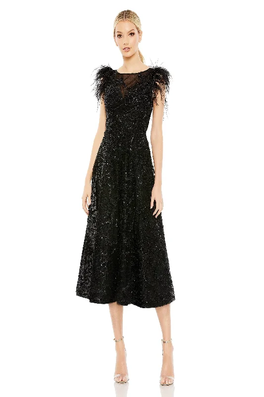 Little Black Women Dress with Sequins for a Glamorous Night OutMac Duggal 20400