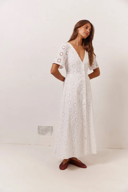 Shift Women Dress with a Simple and Classic Design for Everyday WearMaisie Midi Dress Anglaise