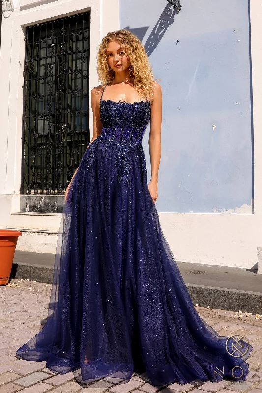 Little Black Women Dress with Sequins for a Glamorous Night OutNox Anabel G1405 Sequin Prom Glitter Formal Long Dress