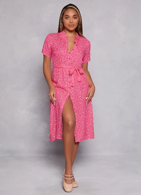 Mermaid - Style Women Dress with a Fitted Silhouette for Special OccasionsDaisy Print Shirt Dress