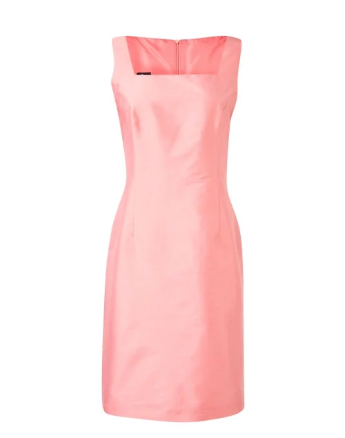 Ruffled Women Dress with Multiple Layers for a Playful and Girly StylePink Sleeveless Dress