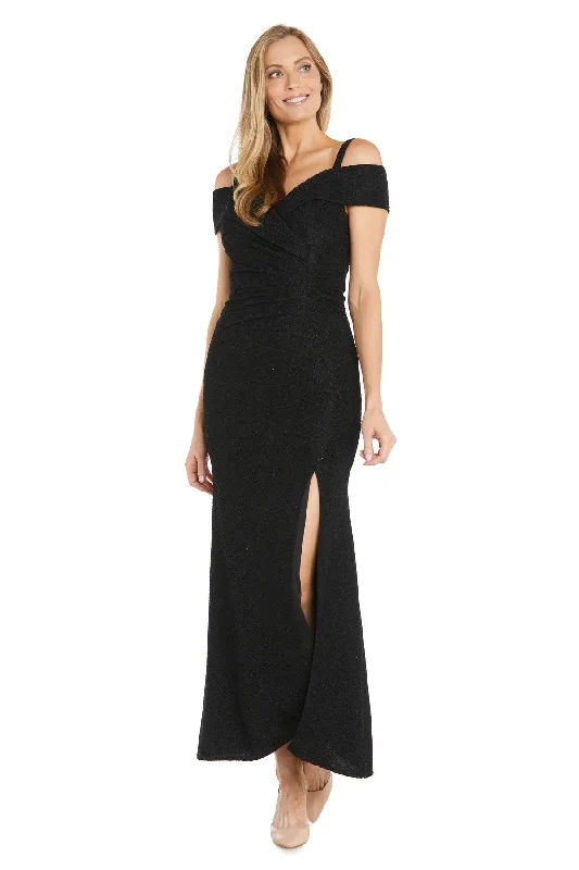 Shift Women Dress with a Simple and Classic Design for Everyday WearR&M Richards Long Pleated Formal Glitter Evening Dress