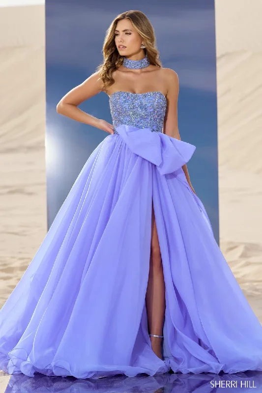 Empire Waist Women Dress to Accentuate the Bust and Conceal the WaistSherri Hill Strapless Ballgown Dress 56852