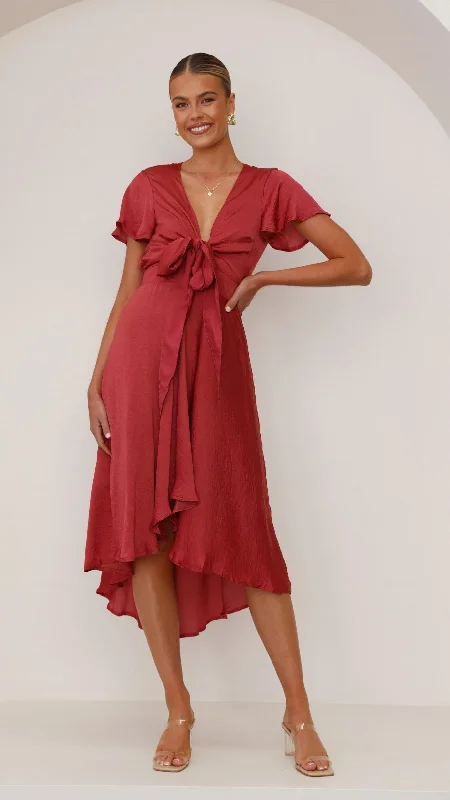 Off - the - Shoulder Women Dress for a Romantic and Feminine LookSunny Daze Dress - Berry