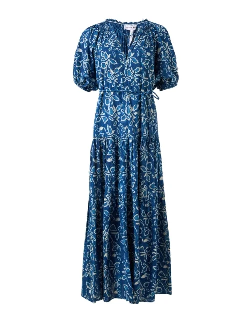 Lace - Embellished Women Dress for an Elegant and Sophisticated AppearanceUva Blue Print Cotton Dress