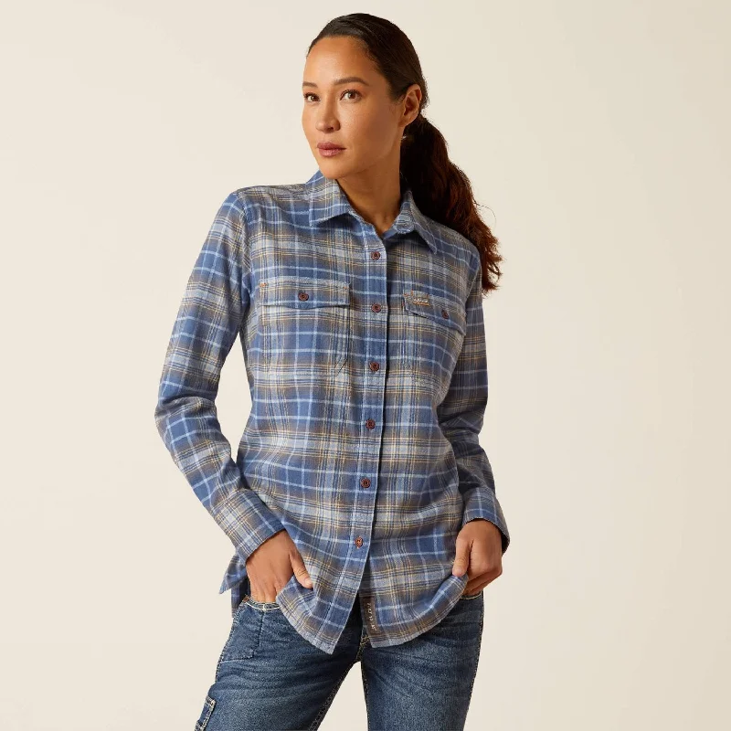 Striped Women T Shirt in a Classic PatternAriat Women's Rebar Flannel Button-Down Work Shirt