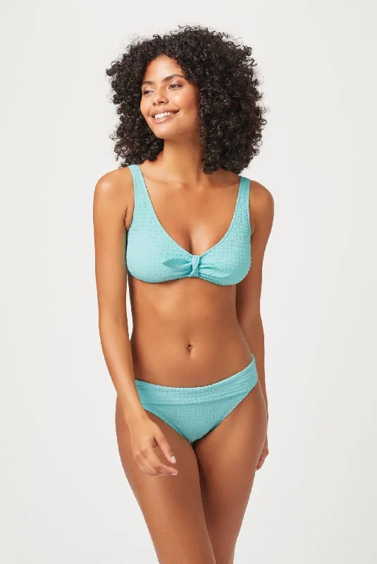 Neon - colored bikini to stand out on the beachGreat Thatch Bow Scoop Top