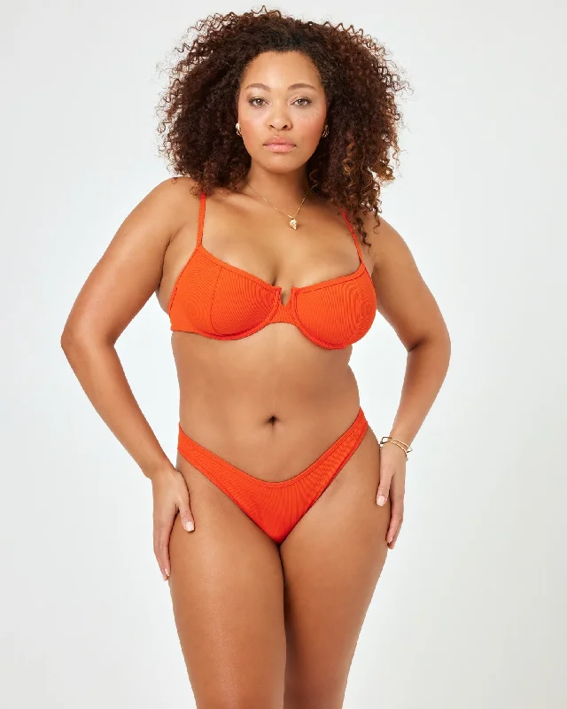 Long - line bikini top for added support and a fashionable lookHunter Top Pimento