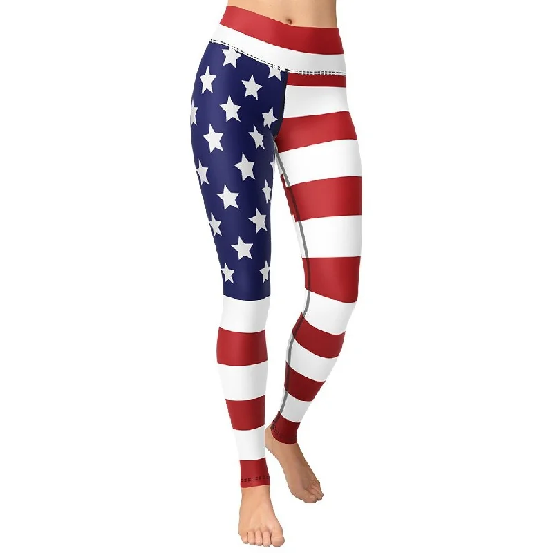 American Flag Yoga Leggings