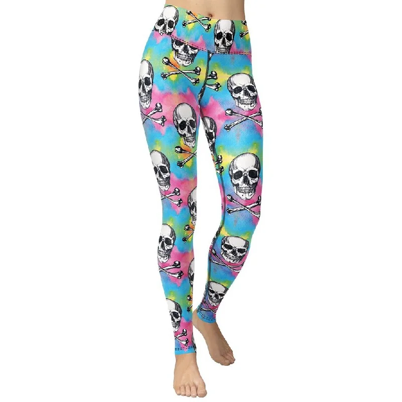 Candy Cotton Skull Yoga Leggings