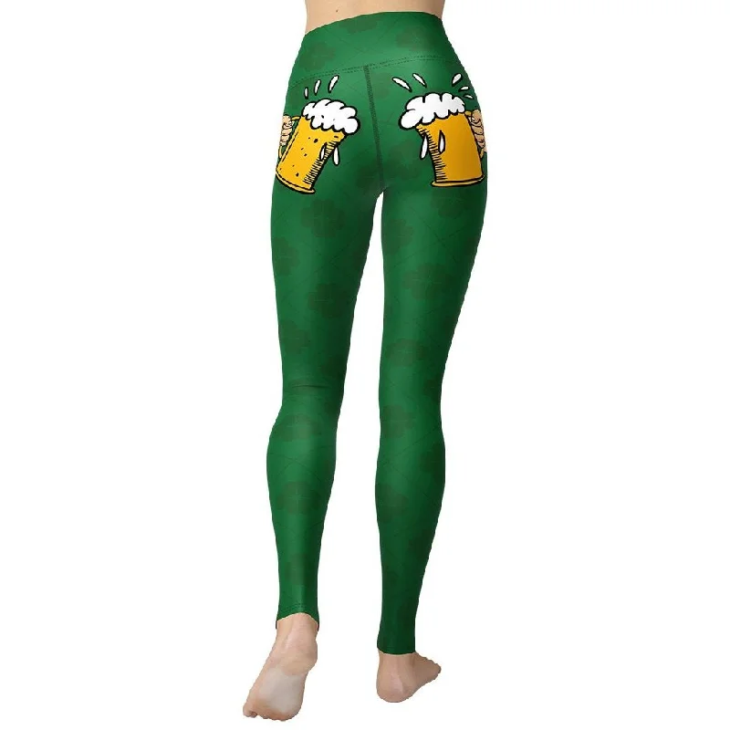 Cheers St. Patrick's Yoga Leggings