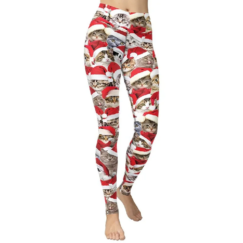 Christmas Cat Yoga Leggings