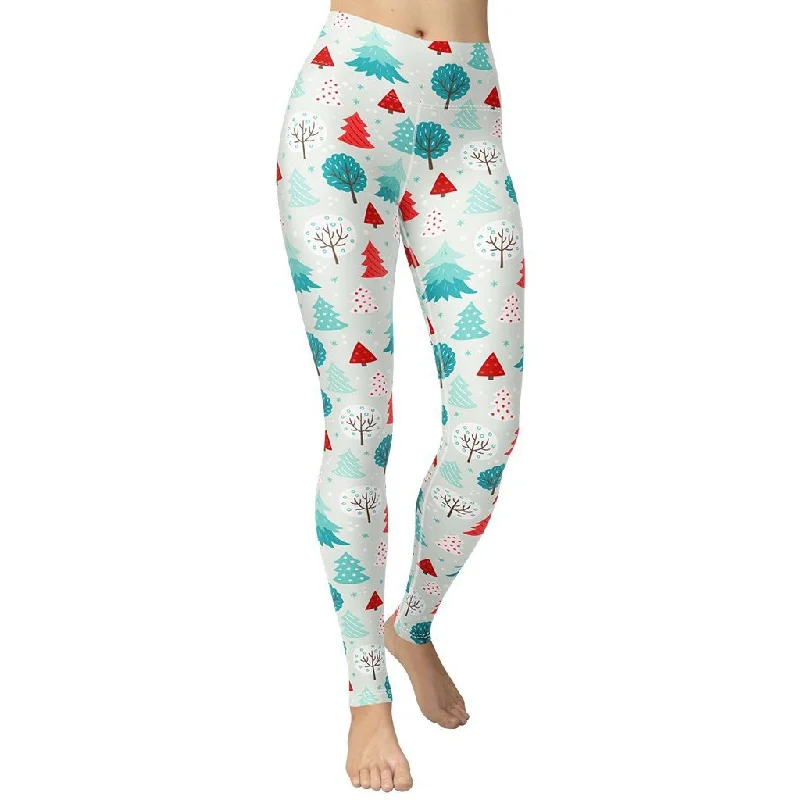 Christmas Forest Yoga Leggings