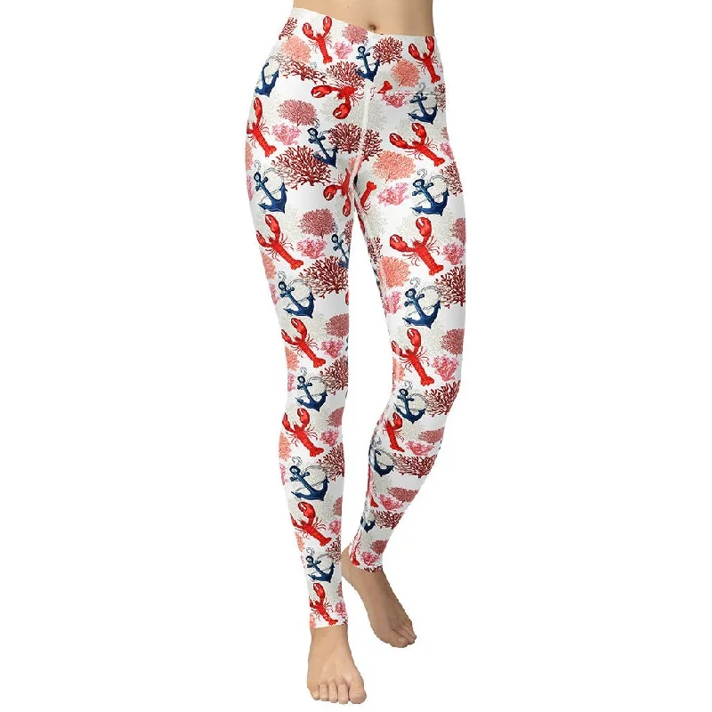 Cute Lobster Yoga Leggings