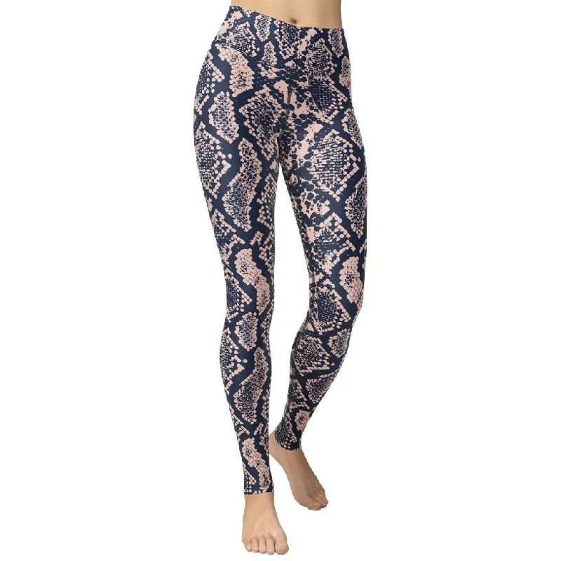 Dusty Pink Snakeskin Yoga Leggings