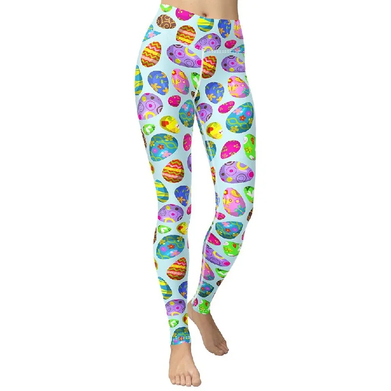 Easter Egg Pattern Yoga Leggings