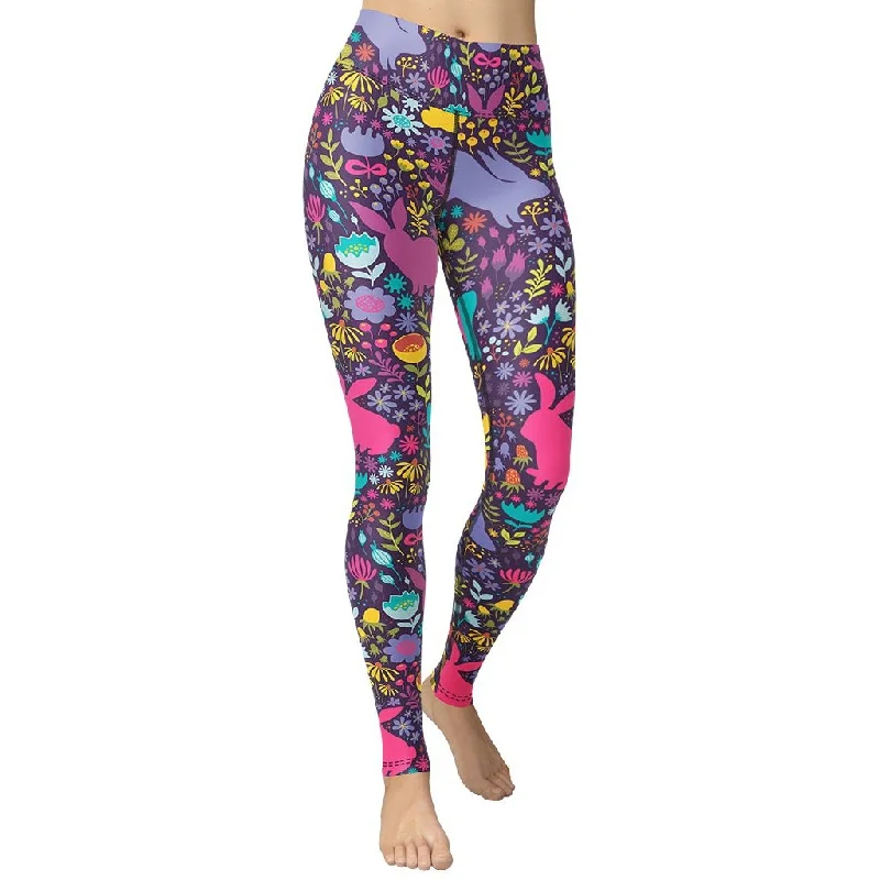 Easter Garden Yoga Leggings