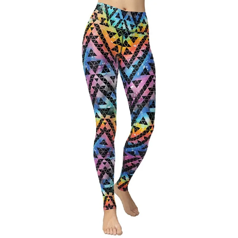 Geometric Space Yoga Leggings