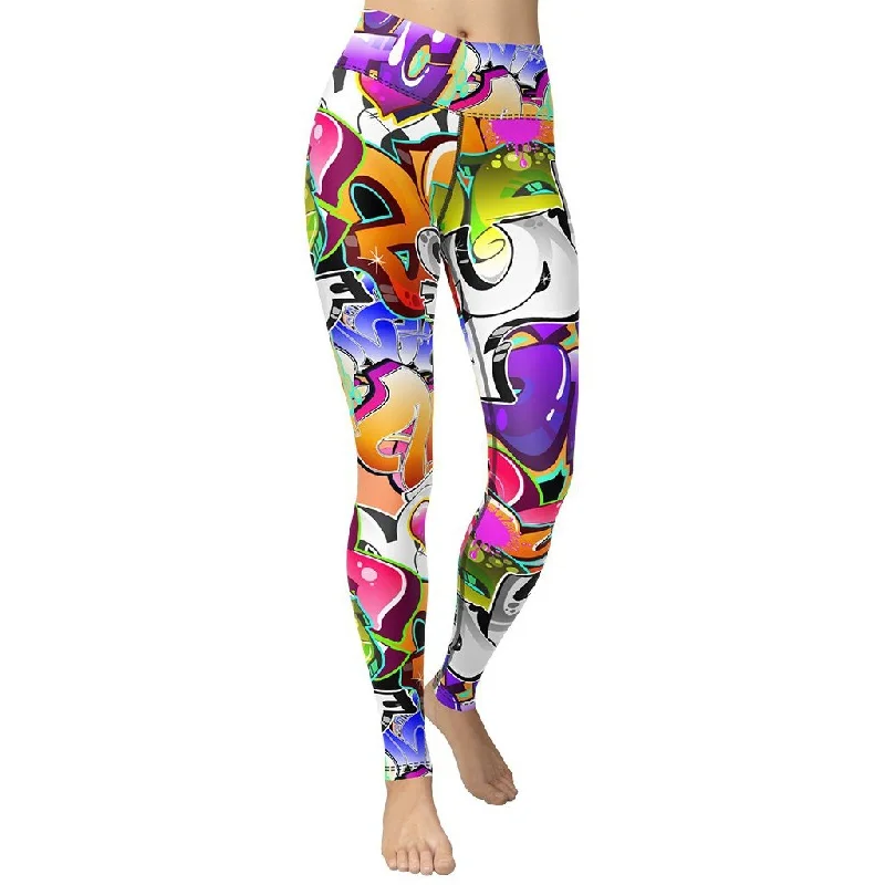 Graffiti Yoga Leggings