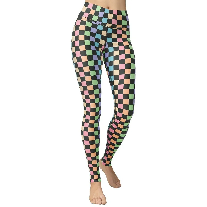 Pastel Checkerboard Yoga Leggings