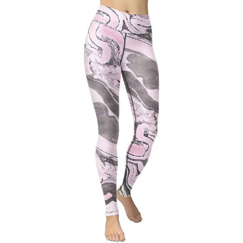 Pink Marble Yoga Leggings