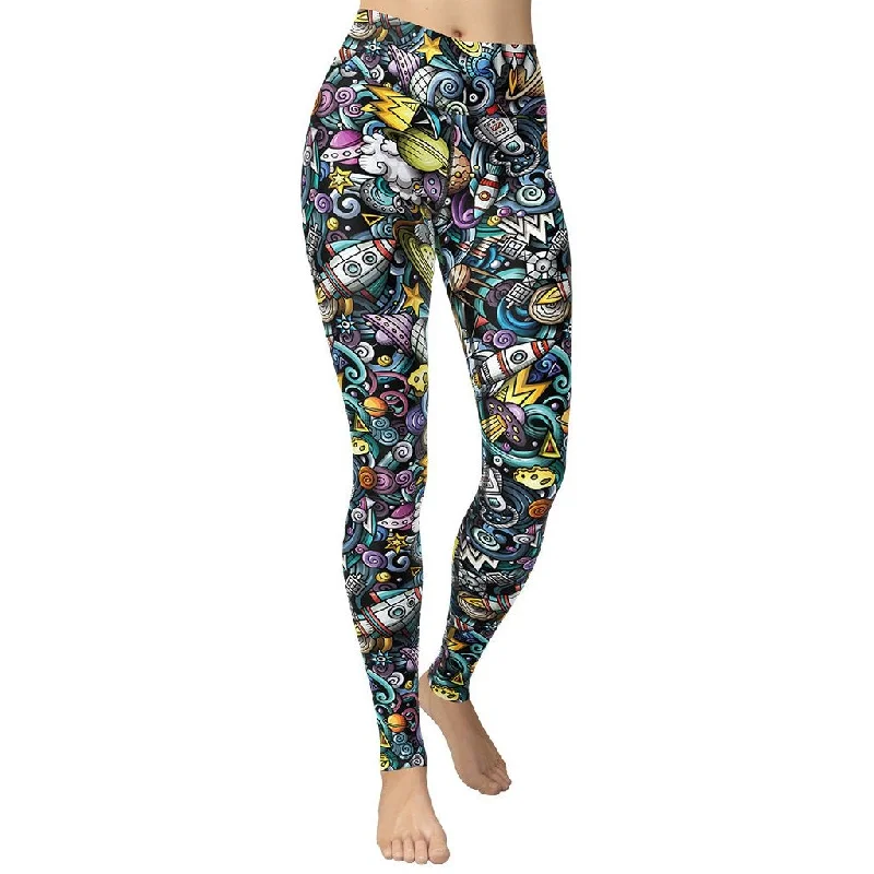 Space Travel Yoga Leggings