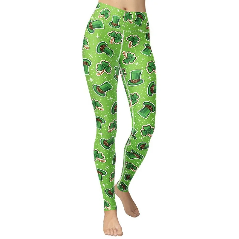 St. Patrick Day Pattern Yoga Leggings