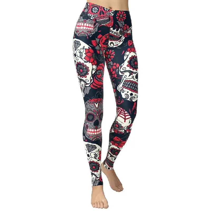 Sugar Skull Yoga Leggings