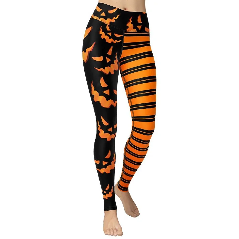 Two Patterned Halloween Yoga Leggings