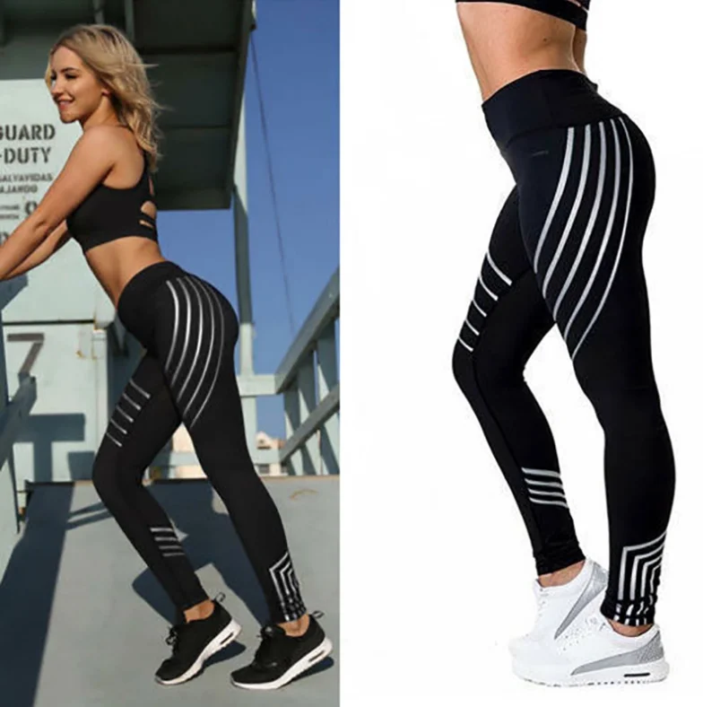 Women Workout Leggings Pants Fitness Night Glowing Autumn Winter Leggings